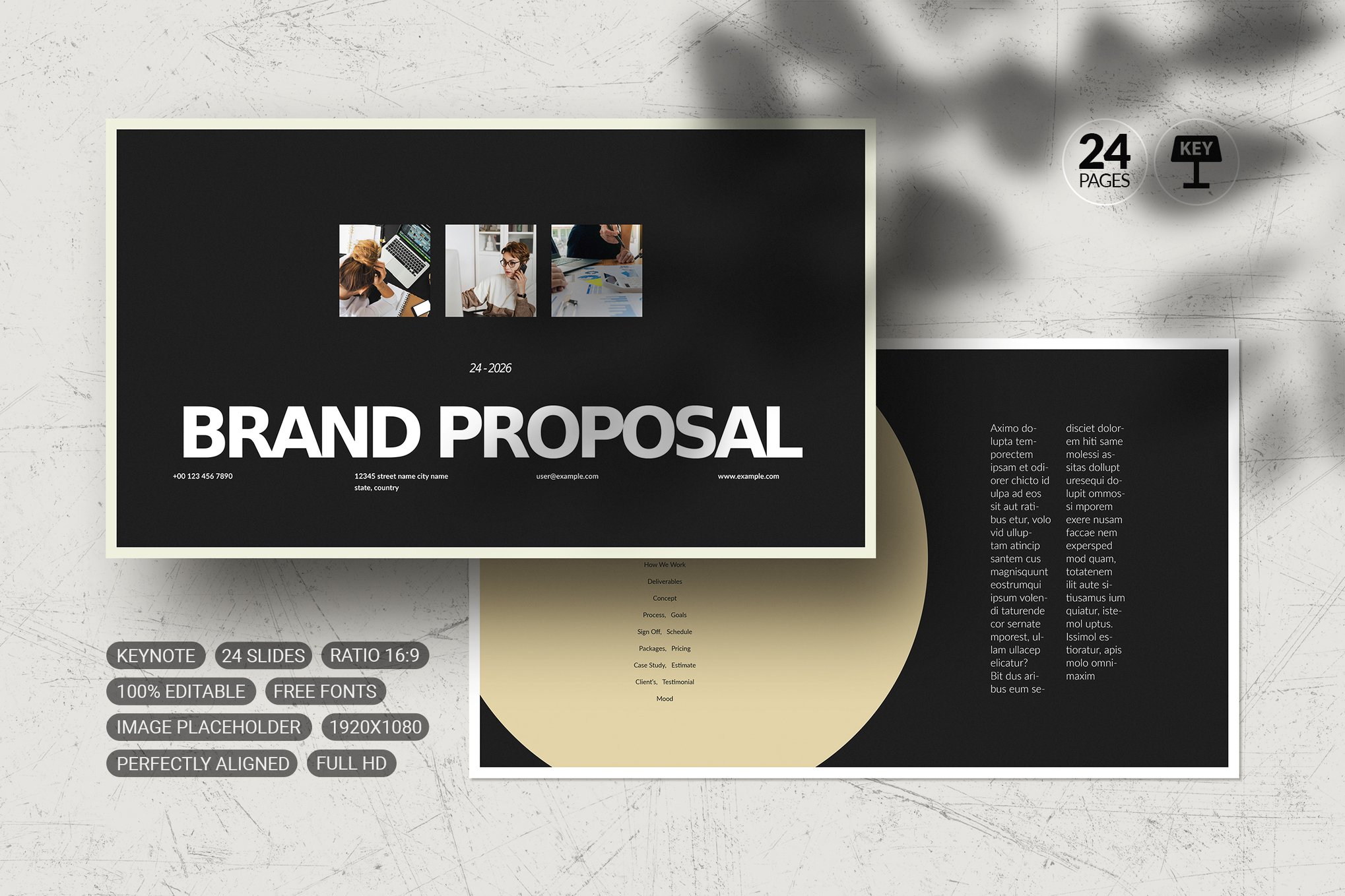 K0367高端大气品牌提案PPT模板 Keynote设计 商务风创意方案可编辑Brand Proposal Keynote