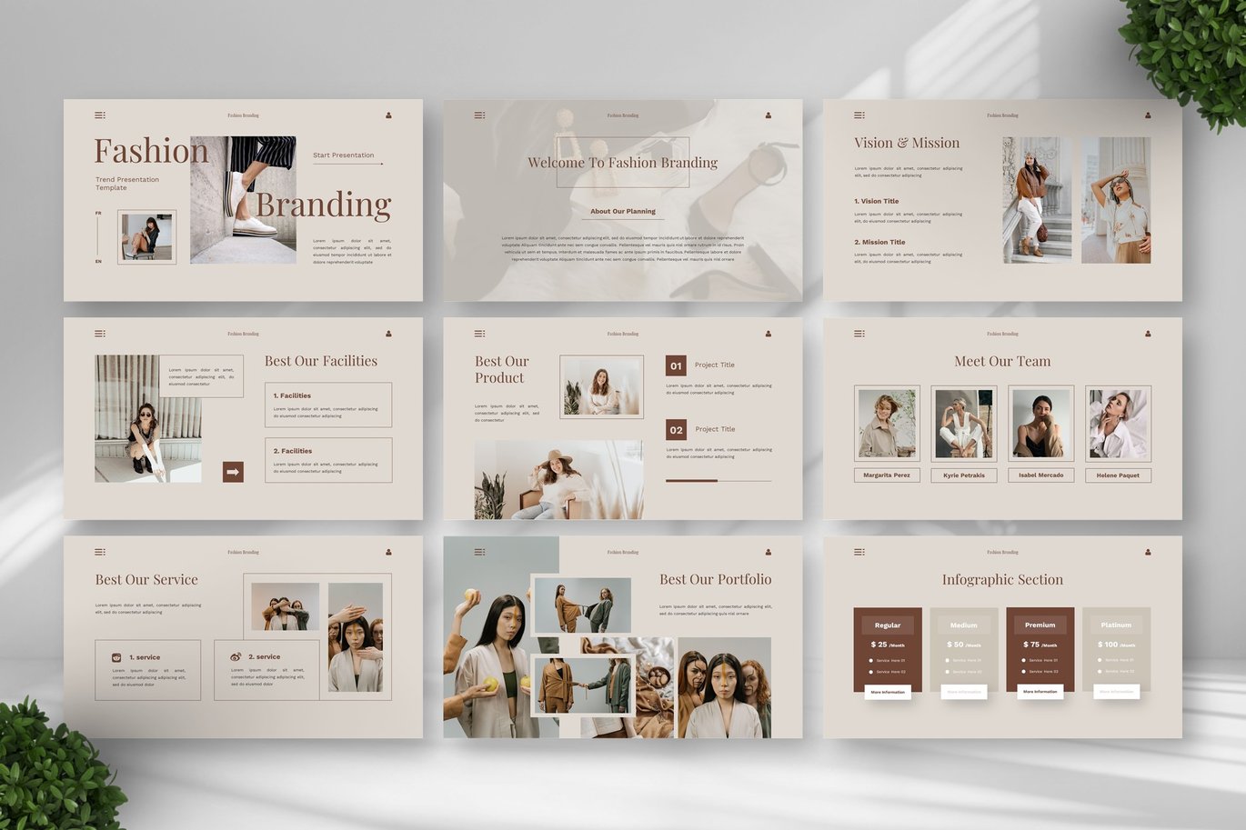 K01632024新款Fashion Branding高端商务Keynote潮流设计PPT模板Fashion Branding – Trend Keynote Templates