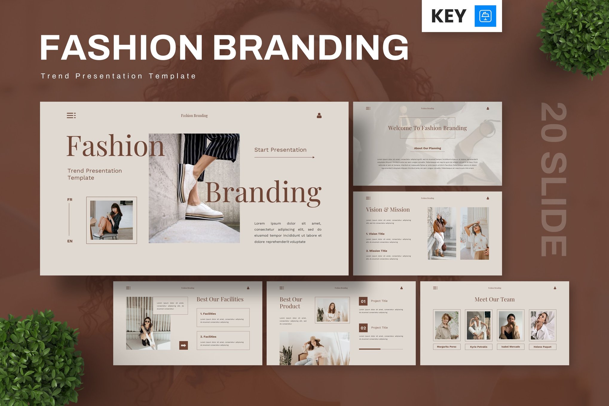 K01632024新款Fashion Branding高端商务Keynote潮流设计PPT模板Fashion Branding – Trend Keynote Templates